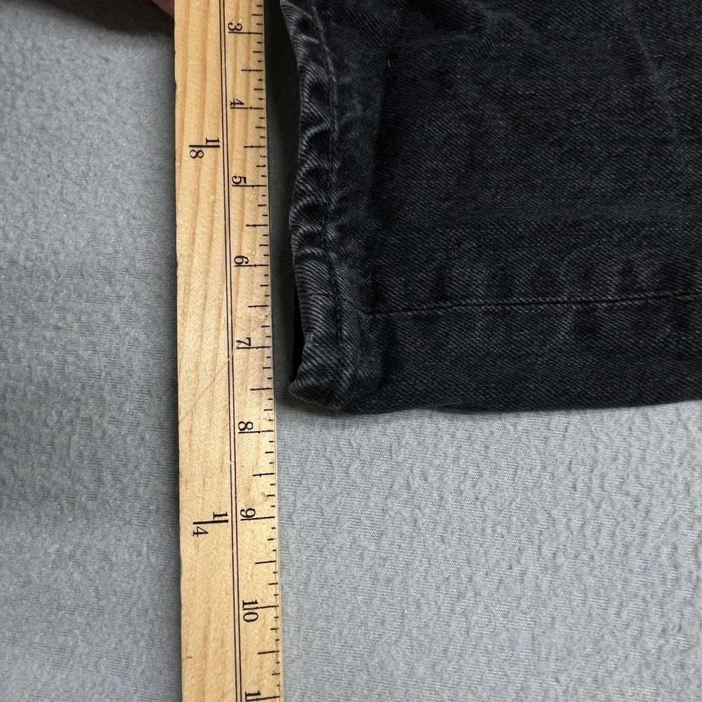 Agolde Lana Straight Leg‎ Jeans Faded Black Button Fly 100% Cotton Size 28